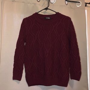 Maroon Knitted Sweater